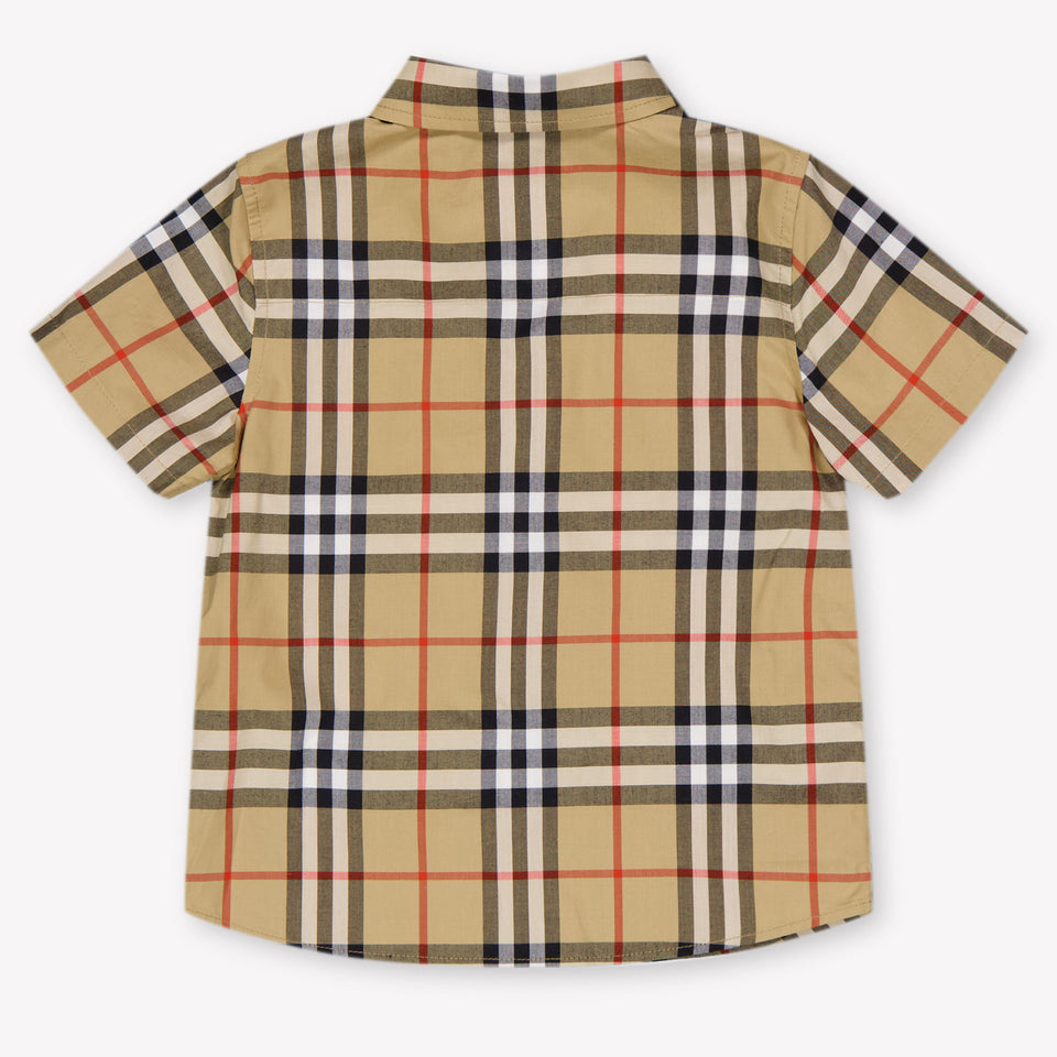 Burberry Owen Baby Jongens Blouse In Beige
