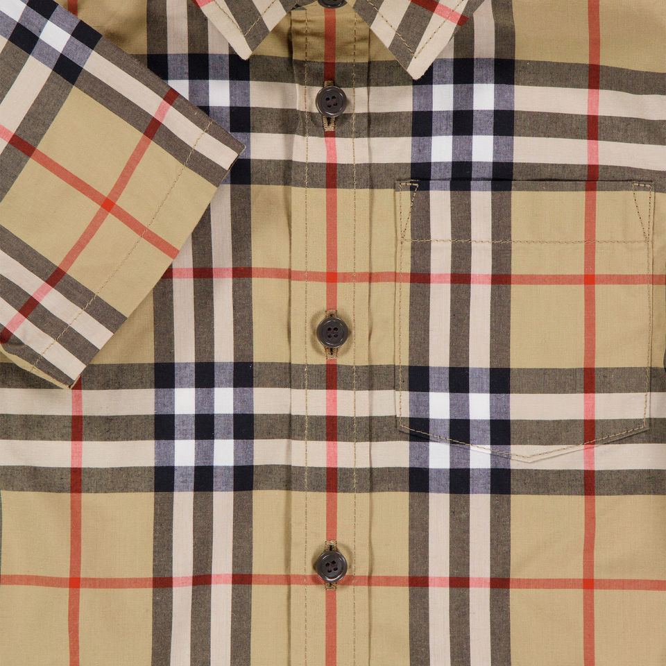 Burberry Owen Baby Jongens Blouse In Beige