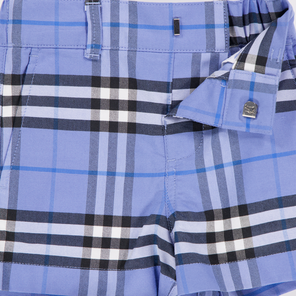 Burberry Oscar Baby Boys Shorts In Light Blue
