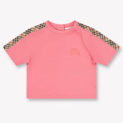 Burberry Cedar Baby Girls T-Shirt In Pink