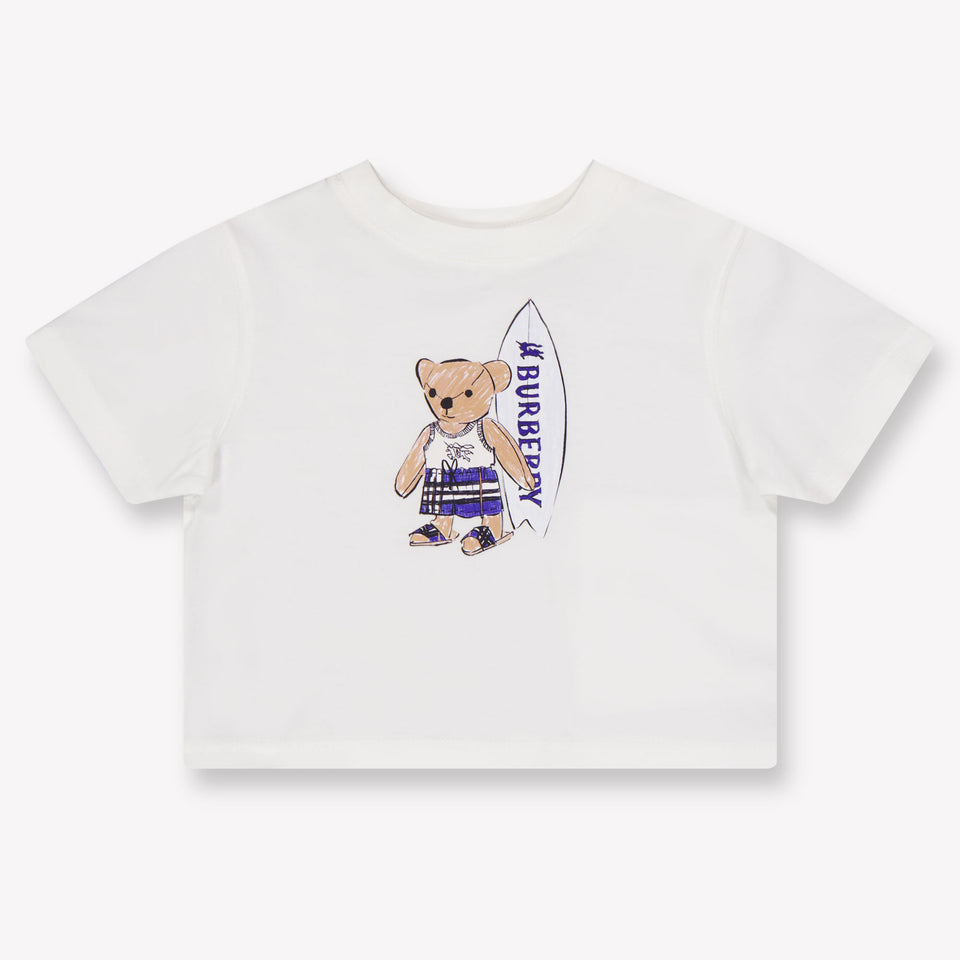 Burberry CedarTeddy Baby Boys T-Shirt In OffWhite