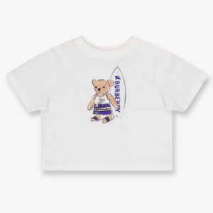 Burberry Cedar Teddy Baby Jongens T-Shirt In Off White