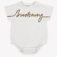 Burberry Dolby Baby Girls Romper In White