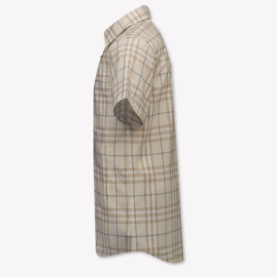 Burberry Kids Boys Blouse In Light Beige