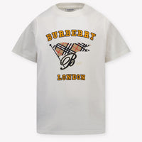 Burberry CEDAR Kids Unisex T-Shirt In OffWhite