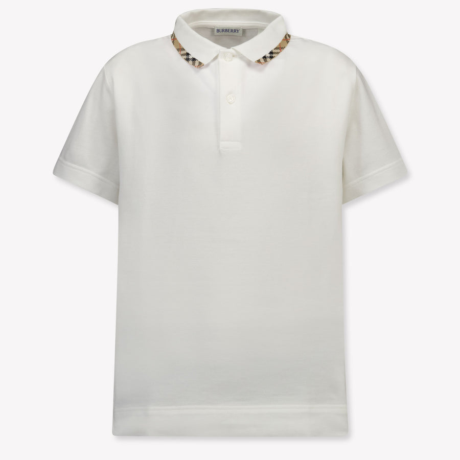 Burberry Johane Boys Polo Shirt in White