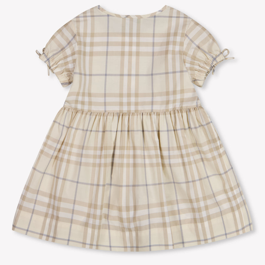 Burberry Josie Baby Meisjes Jurk In Licht Beige