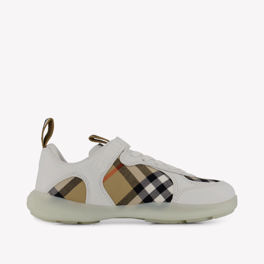 Burberry Matrix Unisex Kids Sneakers in White