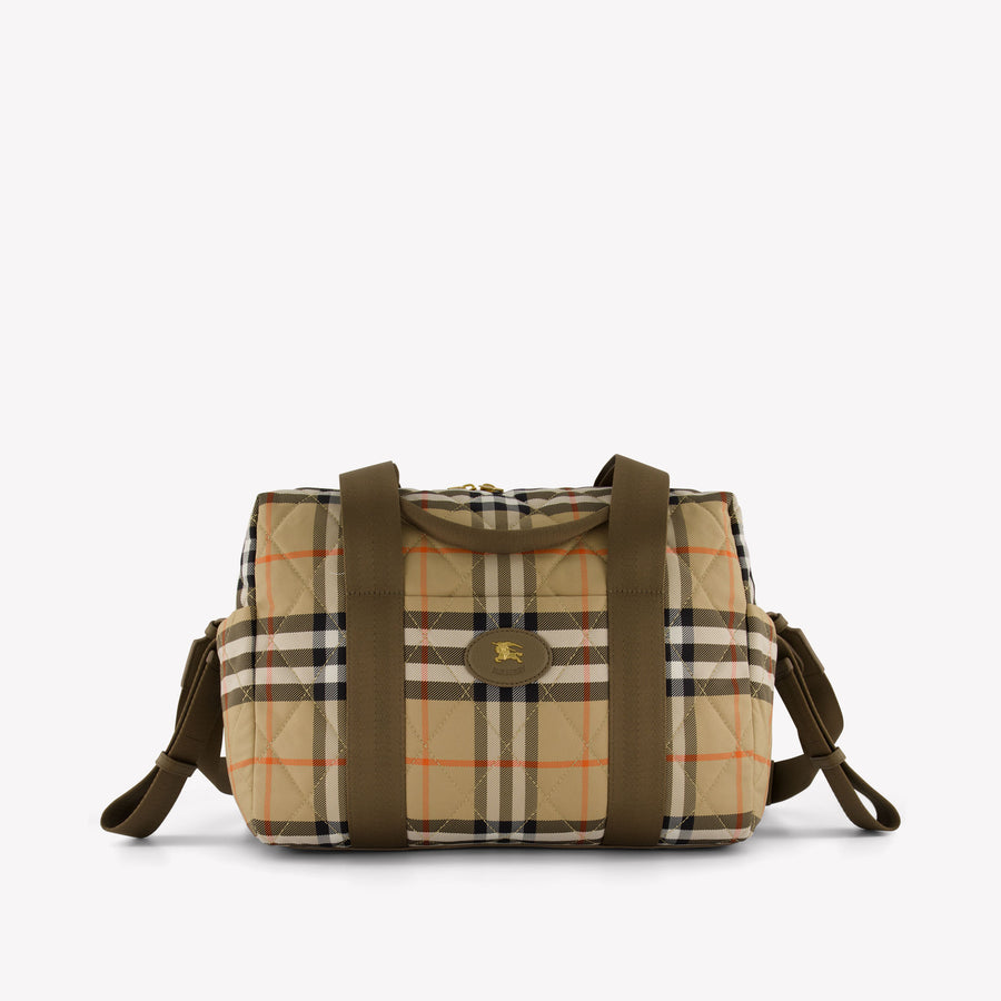 Burberry Belfast Baby Unisex Diaper Bag In Beige