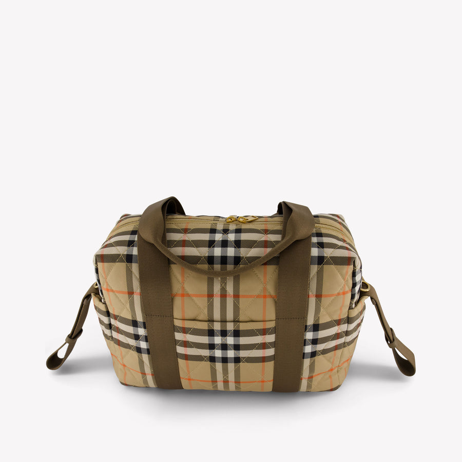 Burberry Belfast Baby Unisex Diaper Bag In Beige