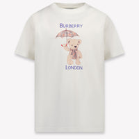 Burberry CEDAR Kids Unisex T-Shirt In OffWhite