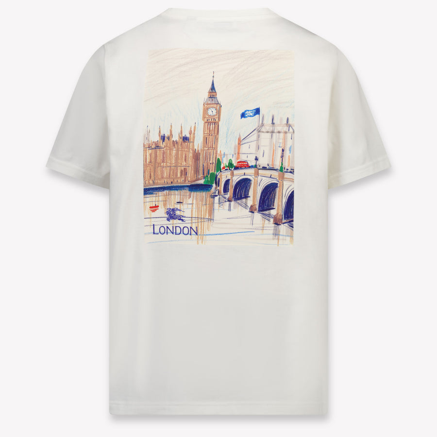 Burberry CEDAR Kids Unisex T-Shirt In OffWhite