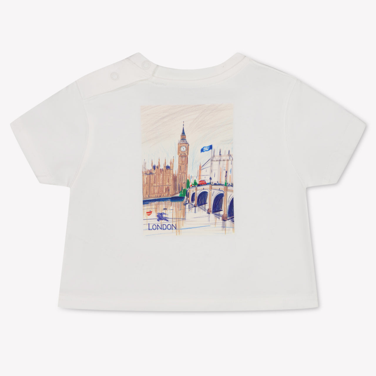 Burberry Cedar Baby Unisex T-Shirt In Off White