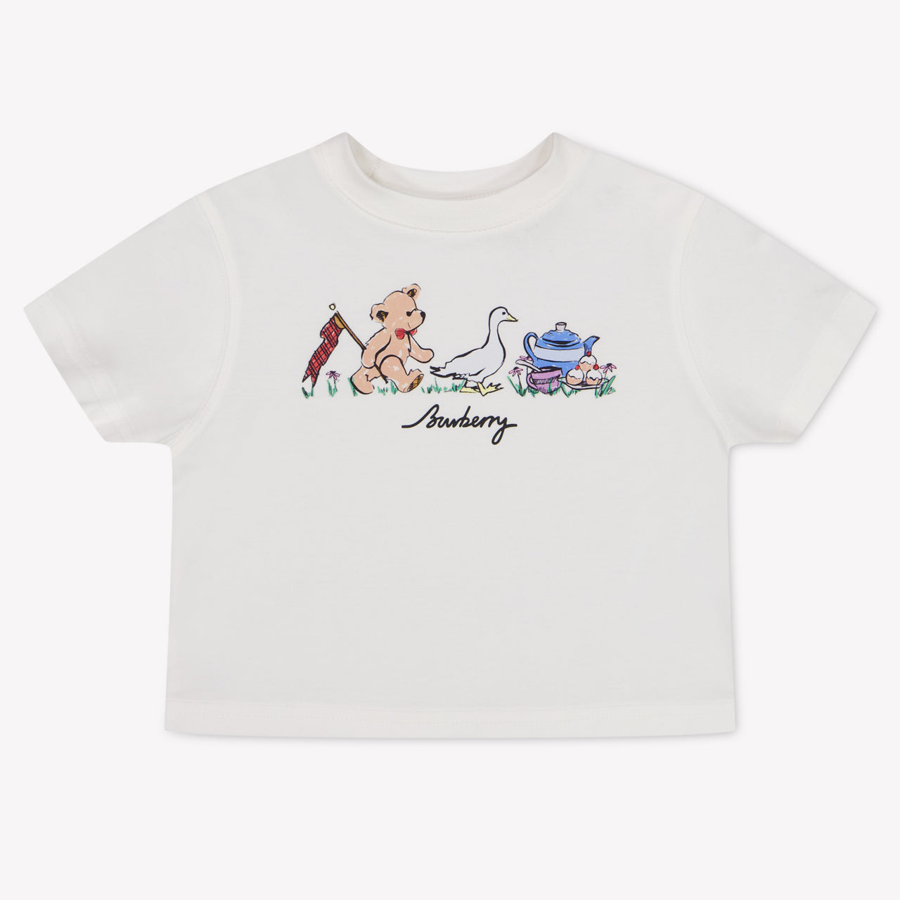 Burberry CEDAR Baby Unisex T-Shirt In Off White