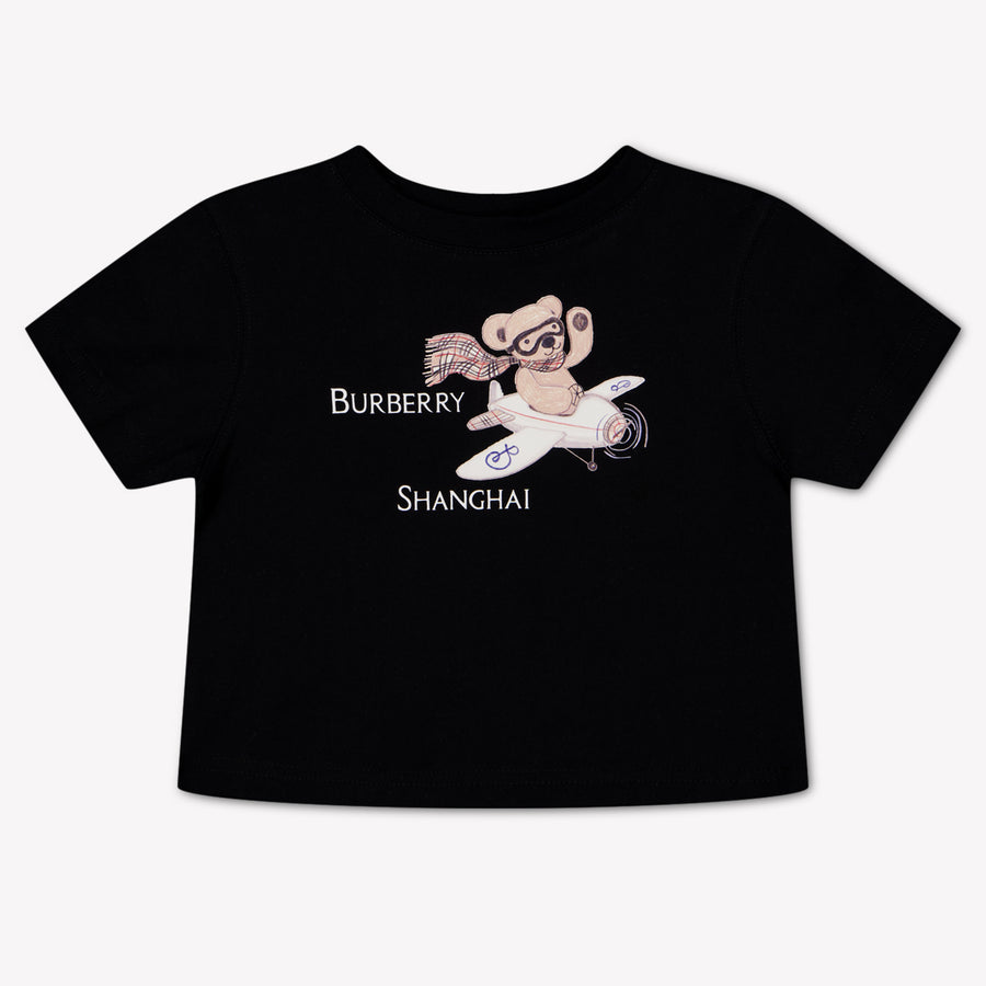 Burberry CEDAR Baby Unisex T-Shirt In Black