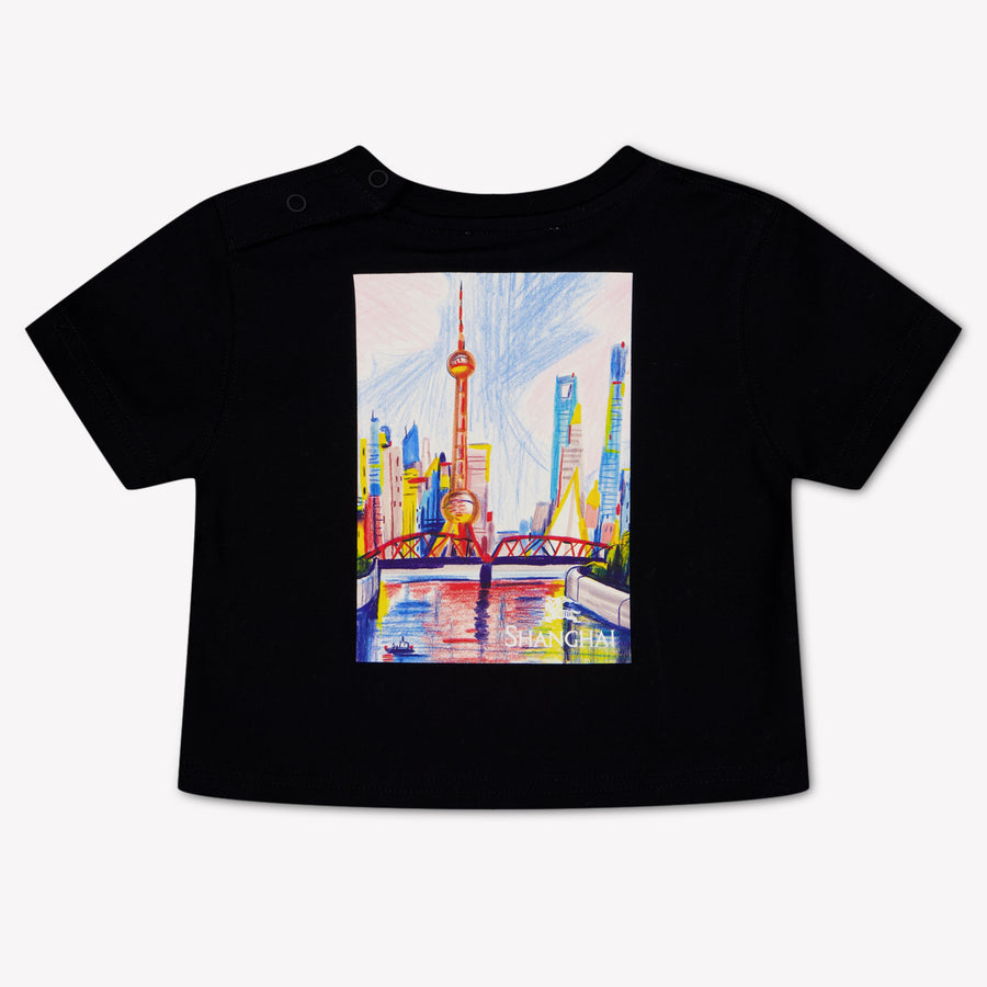 Burberry CEDAR Baby Unisex T-Shirt In Black
