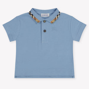 Burberry JOHANE Baby Boys Polo In Light Blue