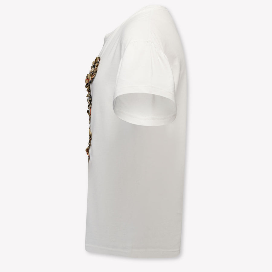 Burberry Roxy Bow Kids Girls T-Shirt In OffWhite