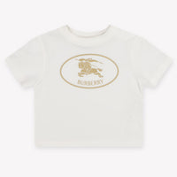 Burberry Cedar Baby Unisex T-Shirt in Off-White