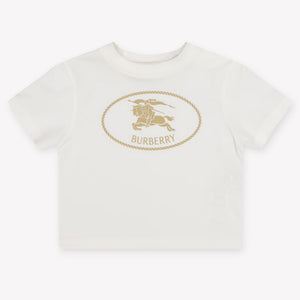 Burberry Cedar Baby Unisex T-Shirt in Off-White