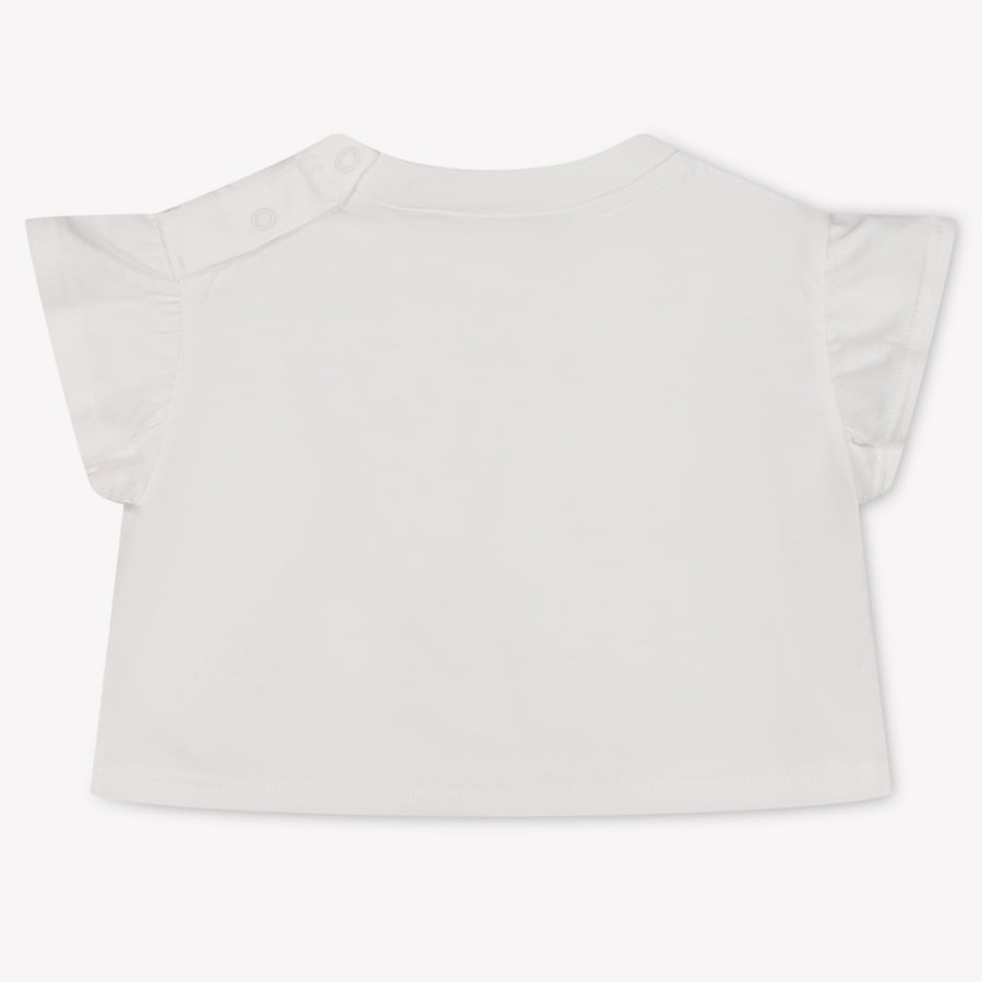 Burberry Roxy Bow Baby Meisjes T-Shirt In Off White