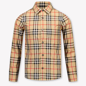 Burberry Owen Kids Boys Blouse In Beige