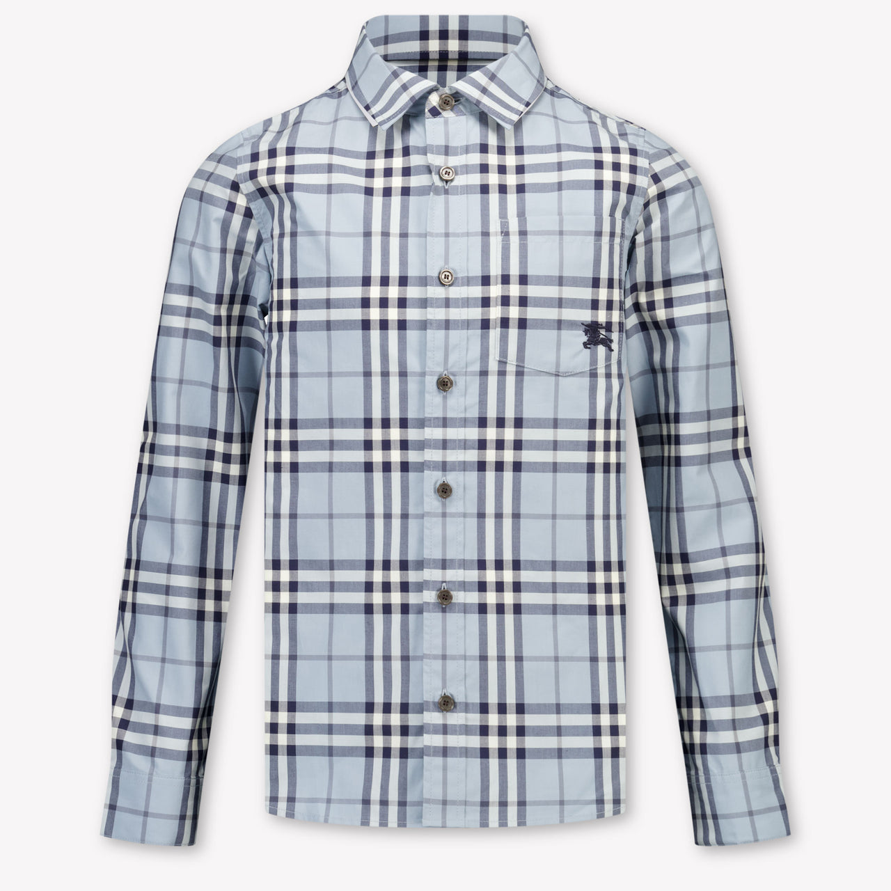 Burberry Owen Kids Boys Blouse In Light Blue