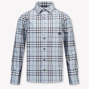 Burberry Owen Kids Boys Blouse In Light Blue