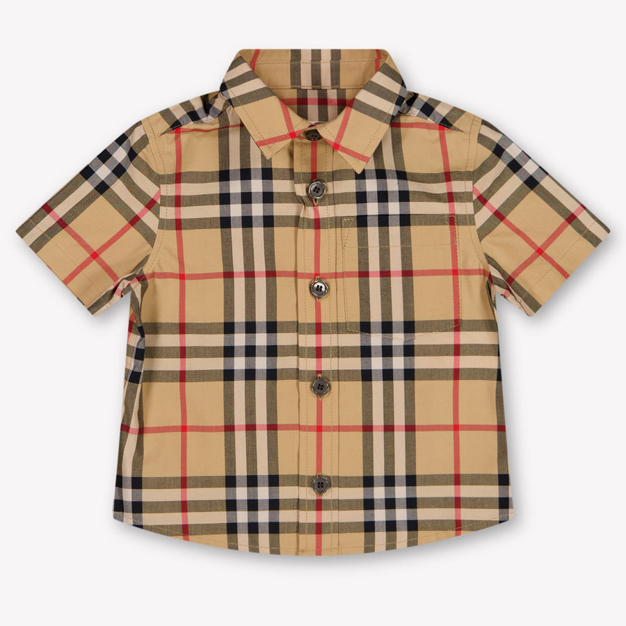 Burberry Owen Baby Jongens Blouse In Beige