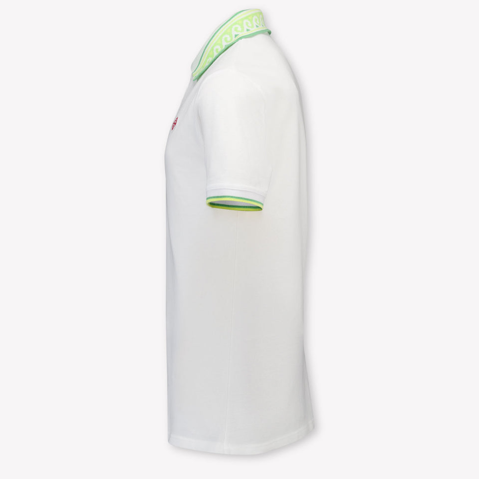 CASABLANCA Kids Boys Polo In White