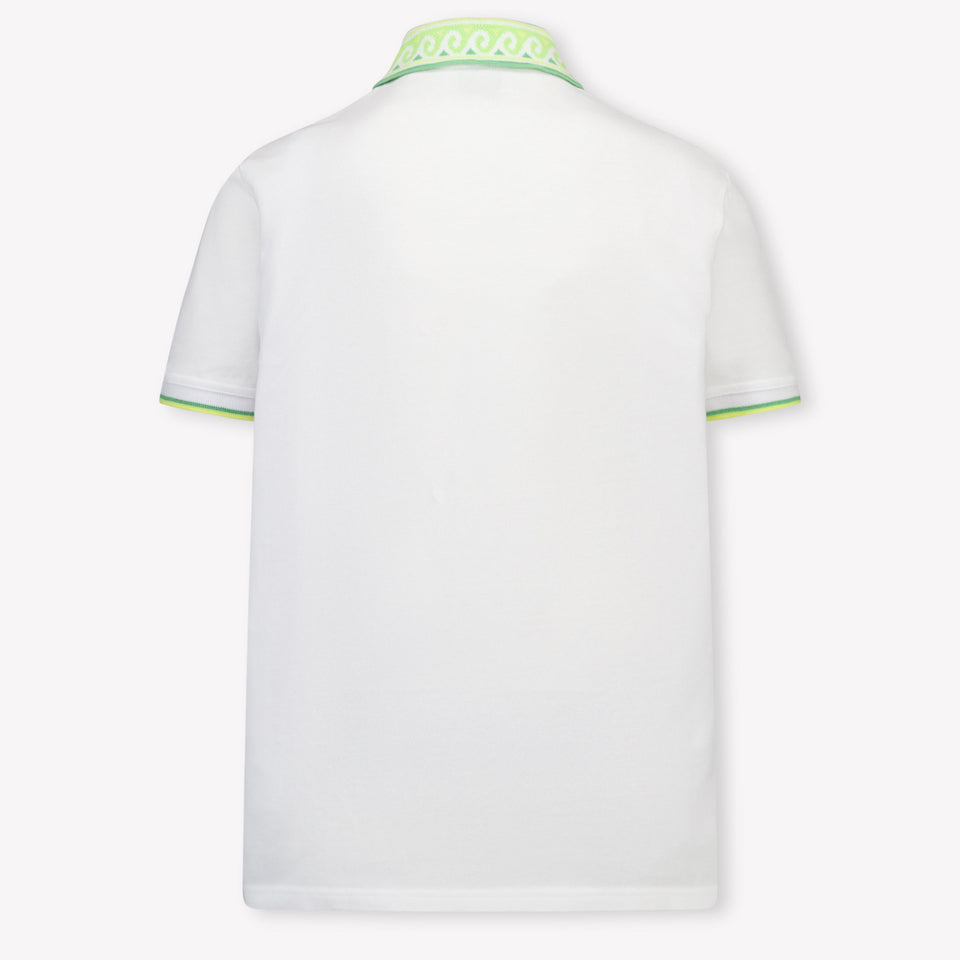 CASABLANCA Kids Boys Polo In White