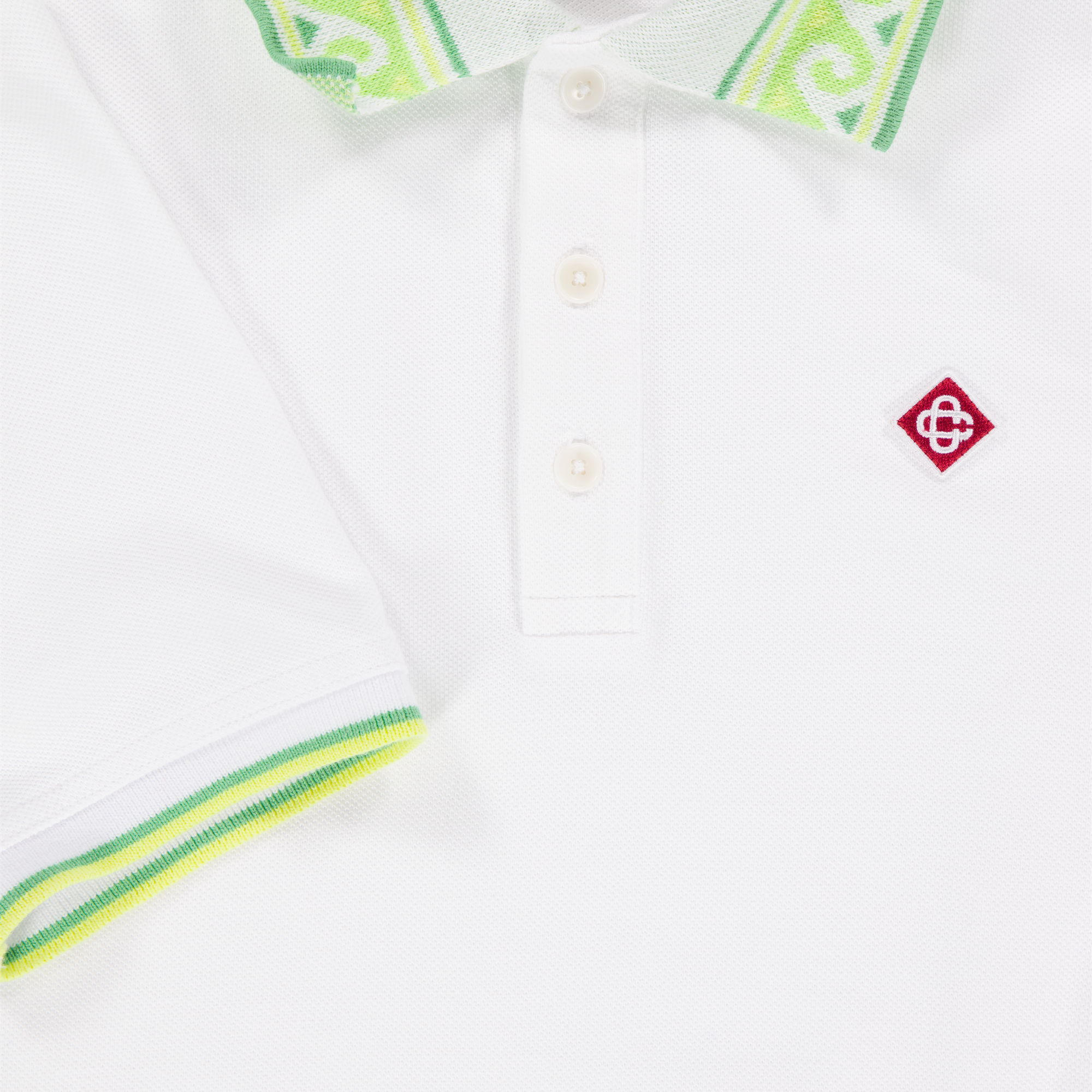 CASABLANCA Kids Boys Polo In White