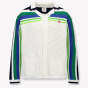 CASABLANCA Kids Boys Cardigan In White