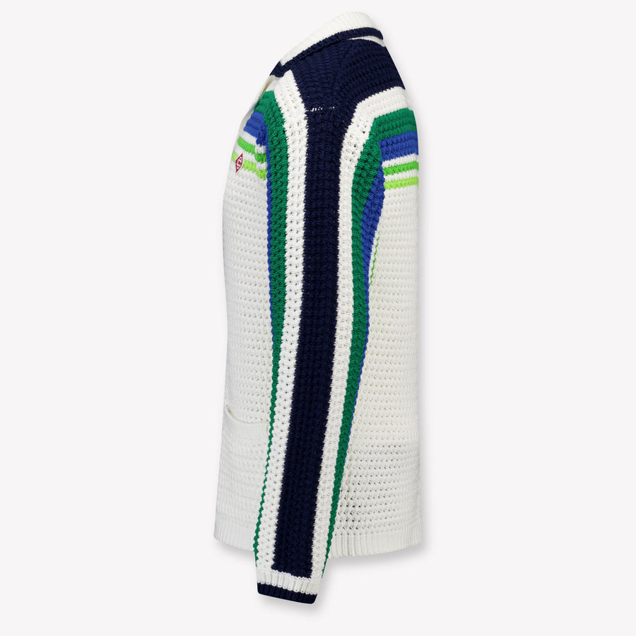 CASABLANCA Kids Boys Cardigan In White