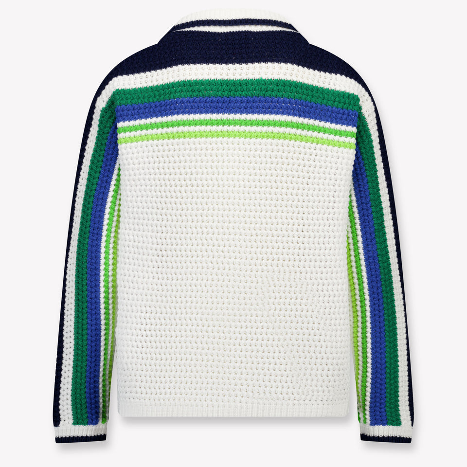 CASABLANCA Kids Boys Cardigan In White