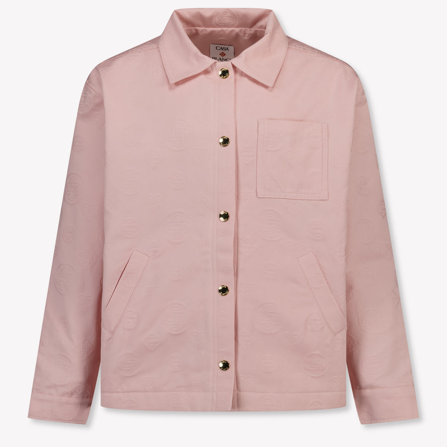 Casablanca Girls Denim Jacket in Light Pink