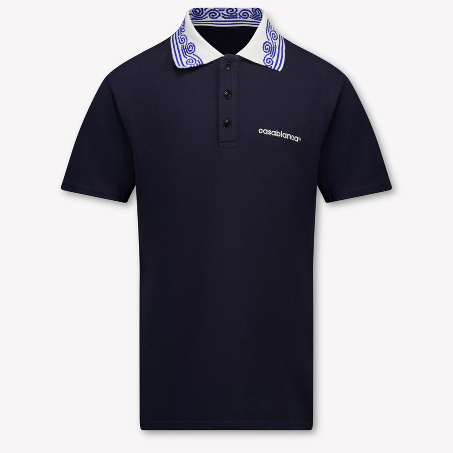 Casablanca Kinder Unisex Polo In Navy