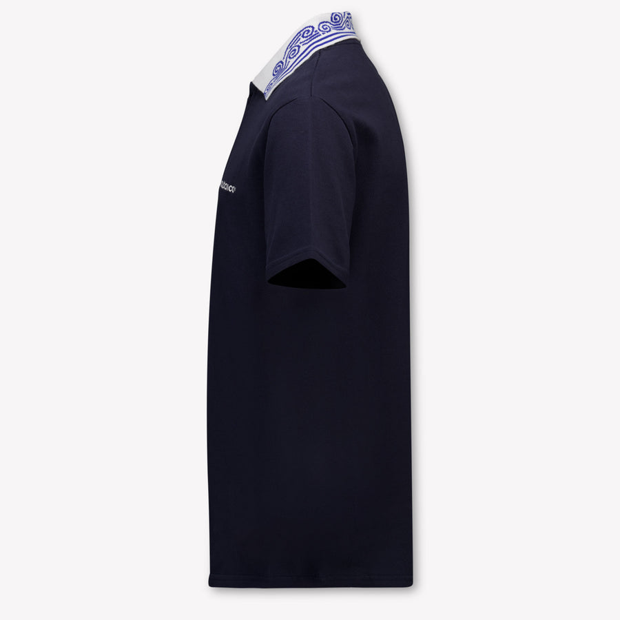 Casablanca Kinder Unisex Polo In Navy