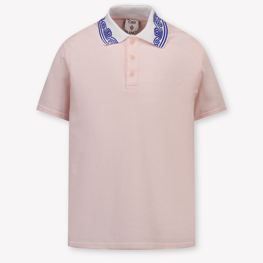 Casablanca Girls Polo Shirt in Light Pink