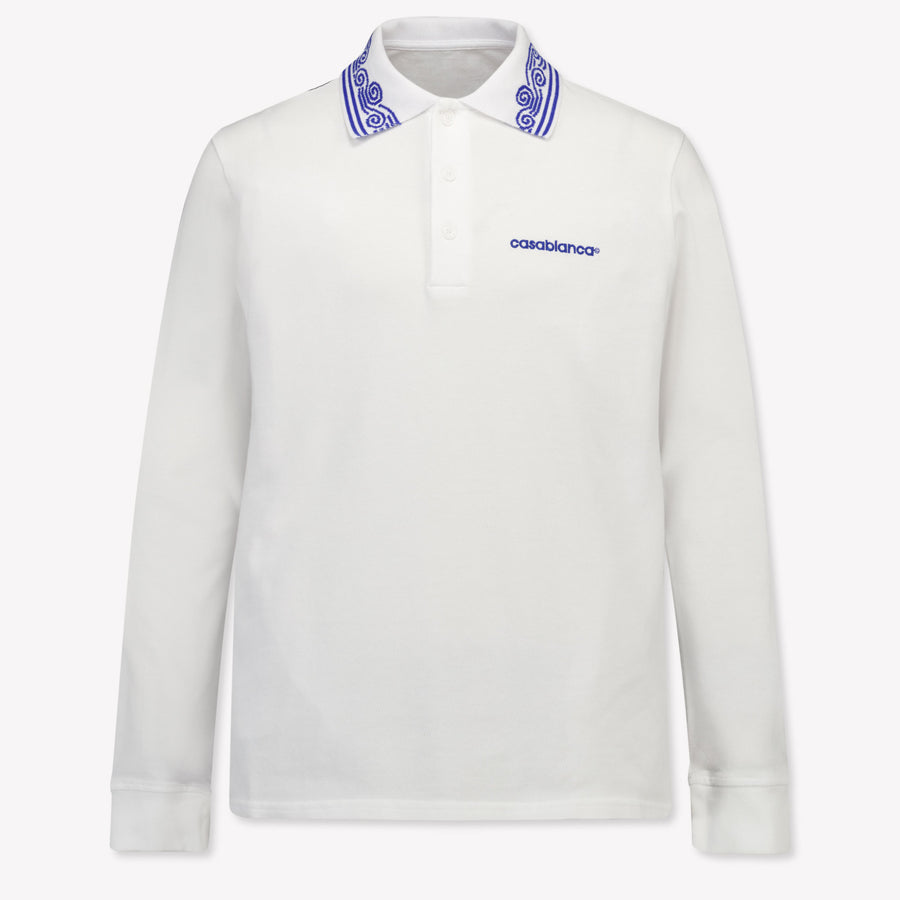 CASABLANCA Kids Boys Polo In White
