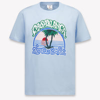 CASABLANCA Kids Boys T-Shirt In Light Blue