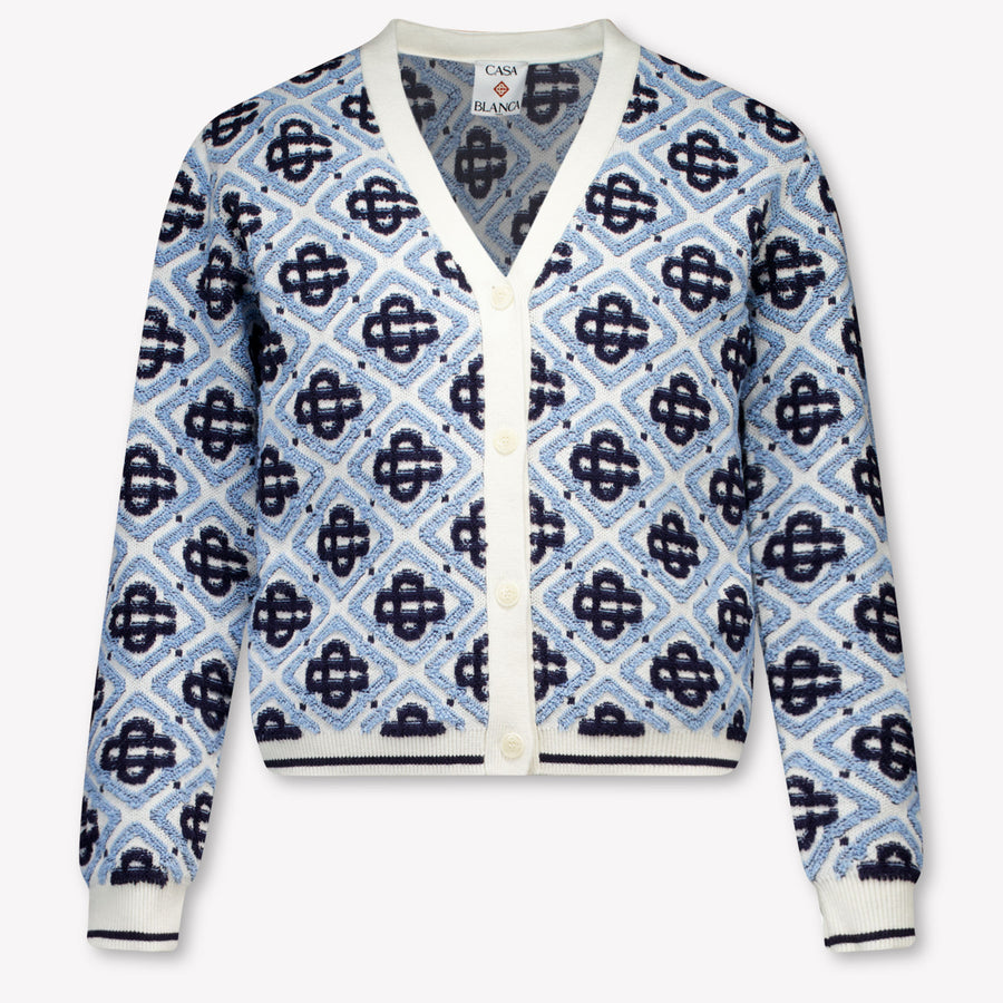 Casablanca Girls Cardigan in White