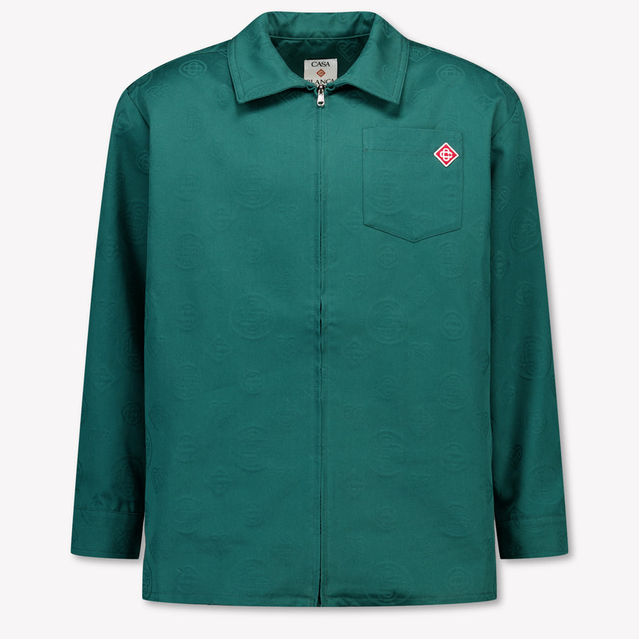 Casablanca Boys Cardigan in Dark Green