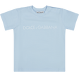 Dolce & Gabbana Baby Unisex T-Shirt Licht Blauw 3/6