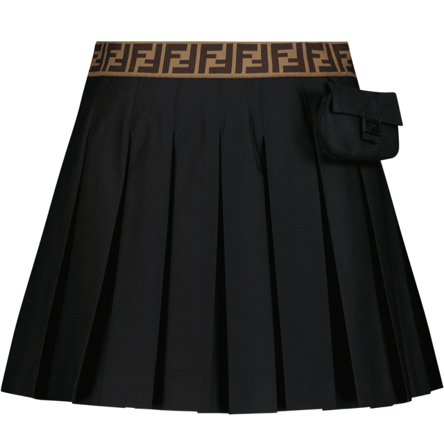 Fendi Kids Girls Skirt Black
