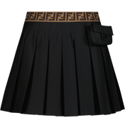 Fendi Kids Girls Skirt Black