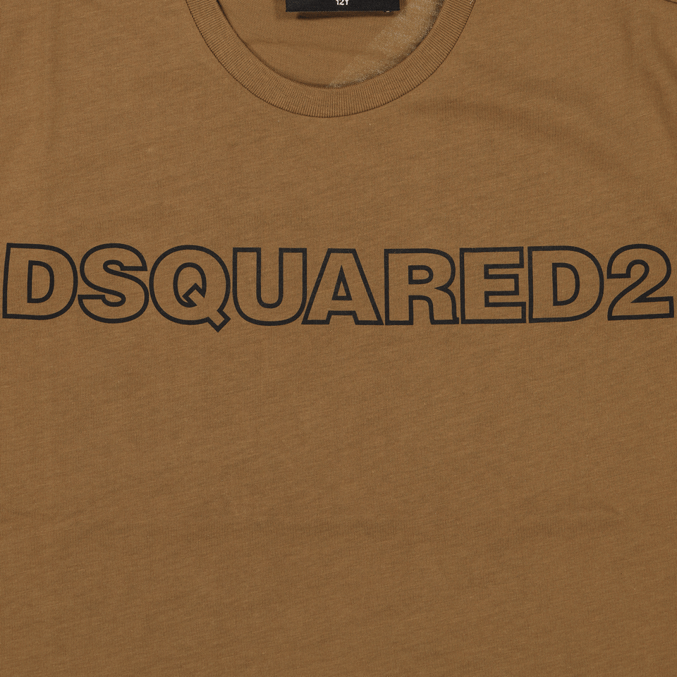 Dsquared2 Kids Unisex T-Shirt Camel