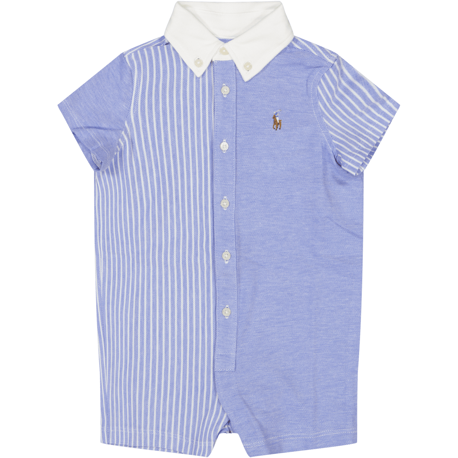 Ralph Lauren Baby Boys Playsuit In Light Blue