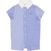 Ralph Lauren Baby Boys Playsuit In Light Blue