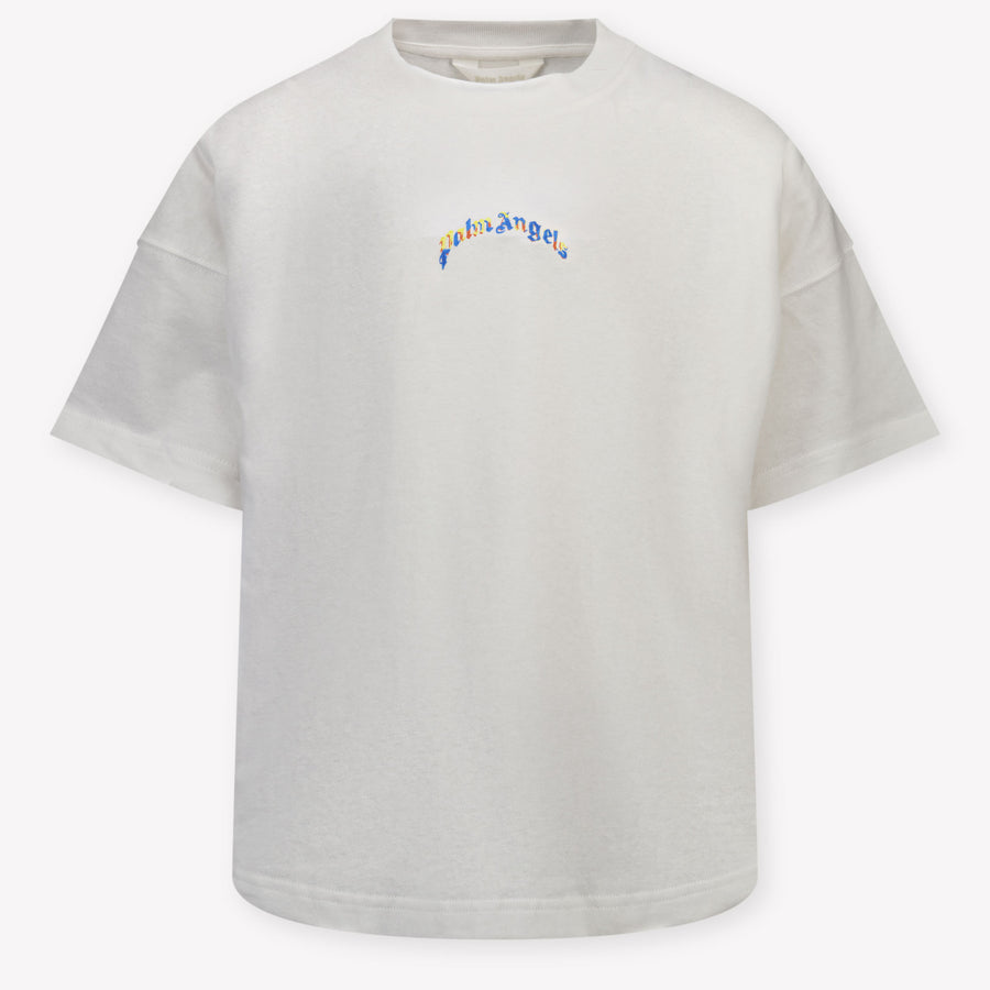 Palm Angels Unisex Kids T-Shirt in White